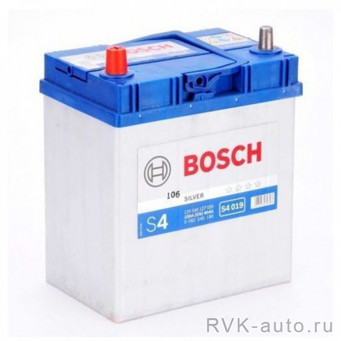 Аккумулятор Bosch S40 190 Силвер 12V 40Ah 330A ( подходит для Матиз) 0092S40190